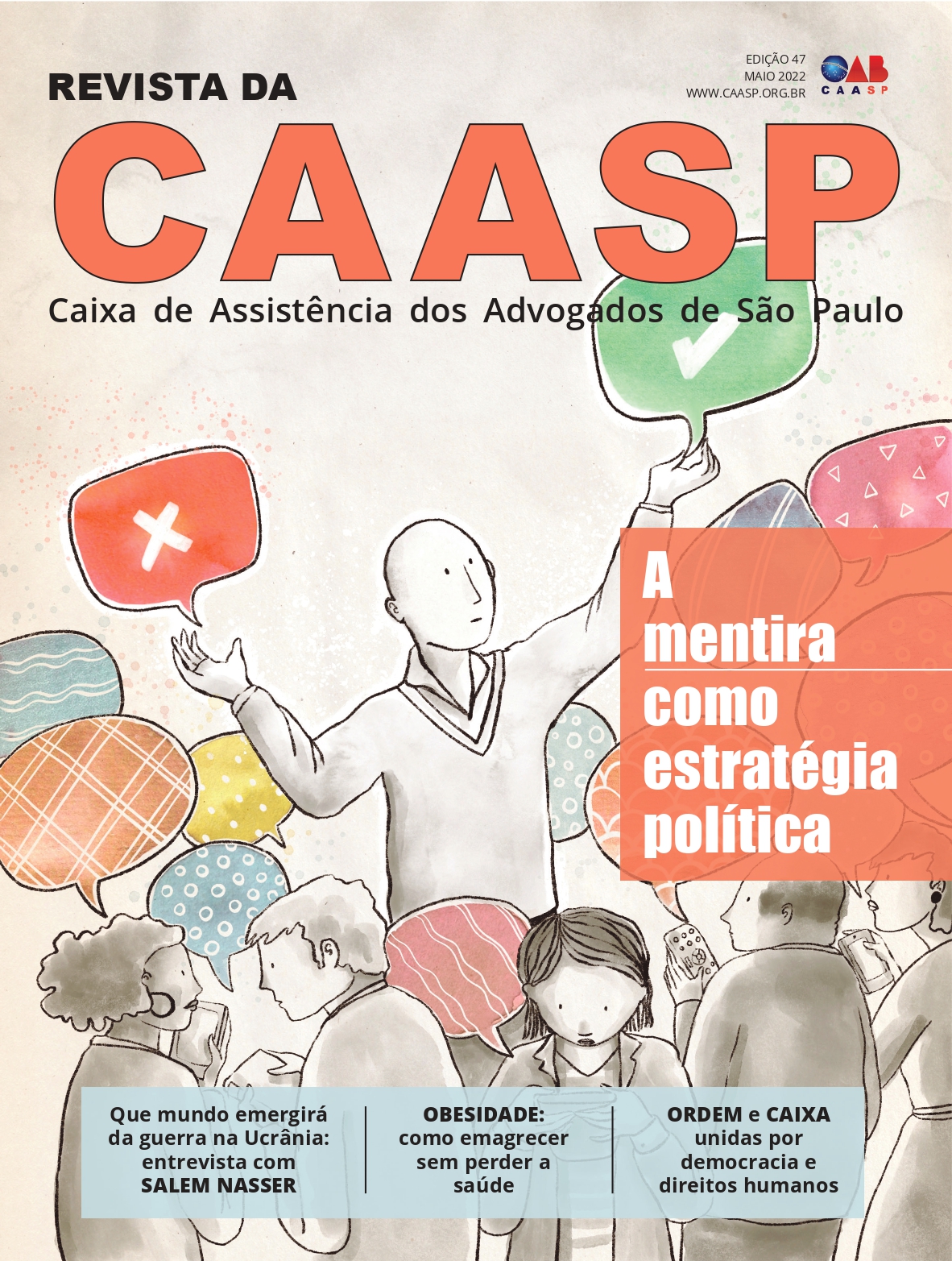 Capa da Revista da CAASP Edição Número 47 - Maio de 2022