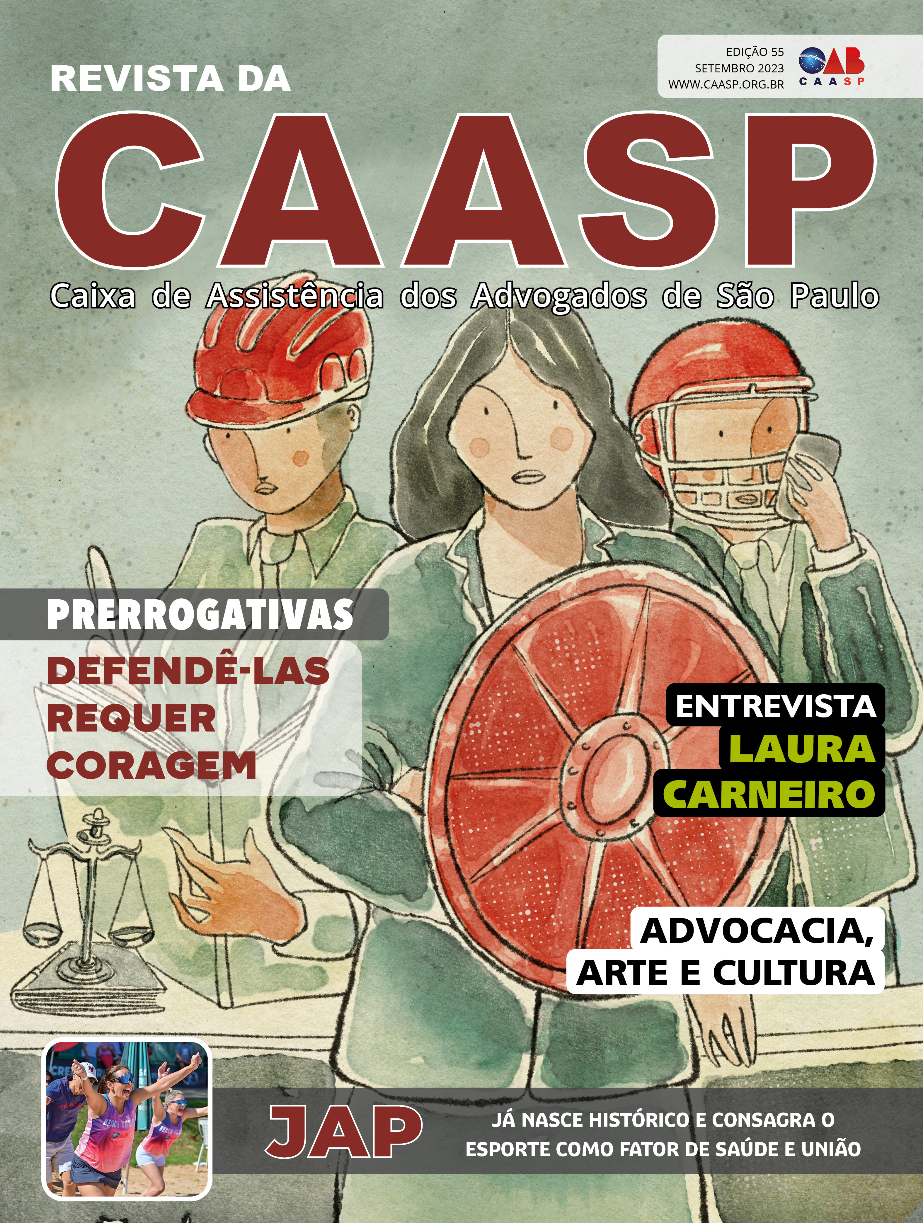 Capa da Revista da CAASP Edição Número 55 - Setembro de 2023